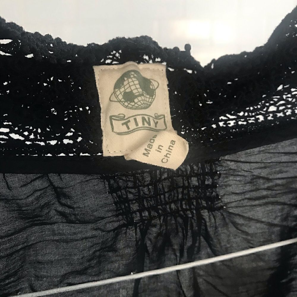 Anthropologie TINY black see through lace blouse - Picture 3 of 4
